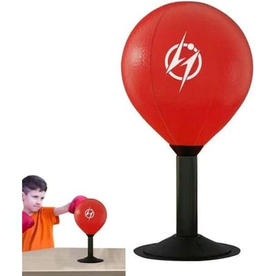 Bureau Bokszak Desktop Speelgoed Met Sterke Zuignap Fun Punch Rage Bag Voor Volwassenen Desktop Games Bureau Gadgets Voor Mannen Zwaar rood
