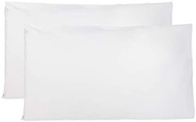 PromoHome Set van 2 Witte Kussenslopen 100% Katoen 50x80 CM - Hypoallergeen Zaksluiting Ademend Beddengoed Standaard Maat