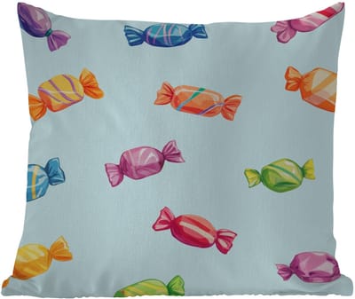 Tuinkussen - Blauw - Patroon - Snoep - 40x40 cm - Weerbestendig