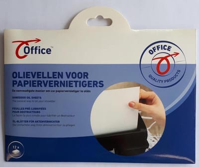 Office olievellen (olie) voor papiervernietigers ( geschikt voor alle merken )