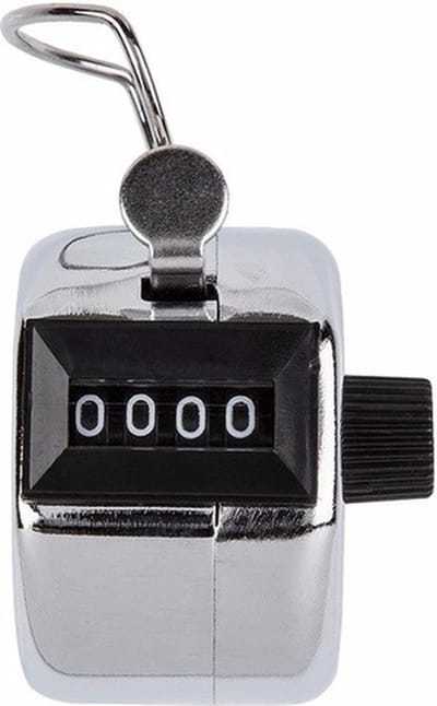 Handteller Metaal 5 cm - 3x - Telapparaat - Telmechanisme - Telrol - Telmachine - Handtelmachine