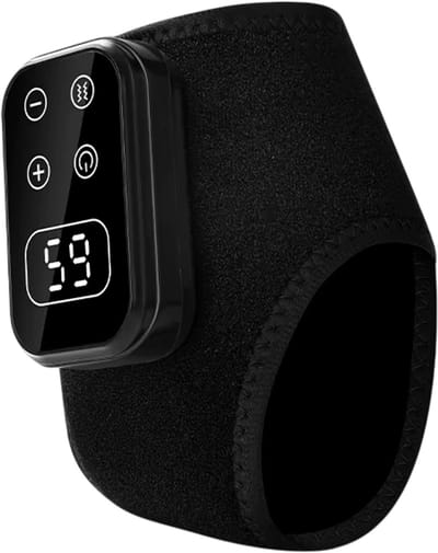 1 Paar Verwarmde Enkel-, Voet- en Polsbrace met Vibratiemassage – Oplaadbaar Warmte Kompres voor Pijnverlichting, Herstel, Spierontspanning en Sportblessures - Zwart