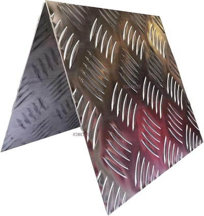 Aluminium Traanplaat - Metaalplaat Reliëf - Antislip Vloer - Goede Mechanische Eigenschappen - 100 x 150 cm - Aluminiumkleurig