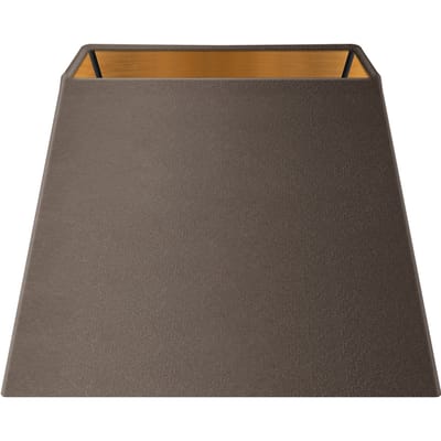 Fluweel - Velvet Lampenkap - Rectangle - Grey + goud - Luxe stijl - 20 x 20 x 14 cm - E27 fitting - voor tafellampen - voor woonkamer en eetkamer
