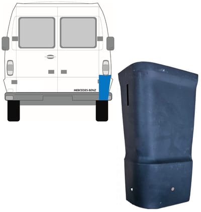 Reparatiepaneel achter hoek voor Mercedes T1 207-410 1977-1995 / Rechts