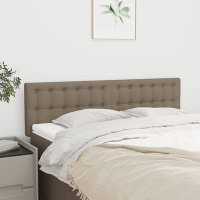 vidaXL - Hoofdborden - 144x5x78/88 - cm - stof - taupe
