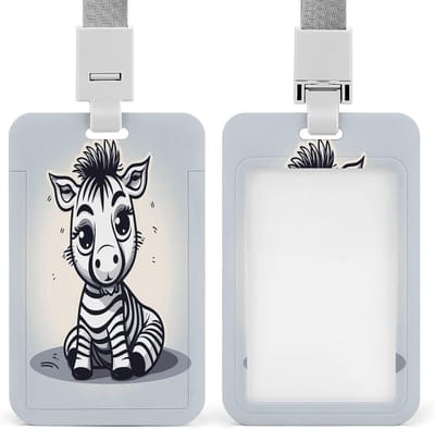 Kaarthouder met Lus - Badgehouder Kaart - Werk Identificatie - Duurzaam ABS Plastic - 11 x 6.8 cm - Wit