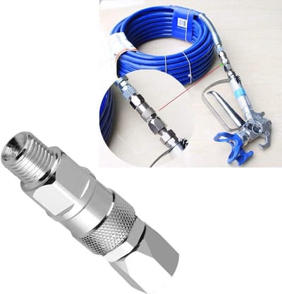 Swivel koppeling 1/4 inch, roestvrijstalen verbinding voor reinigingsslangen en airless spuitapparatuur, ideaal voor professioneel gebruik en hoge druk toepassingen