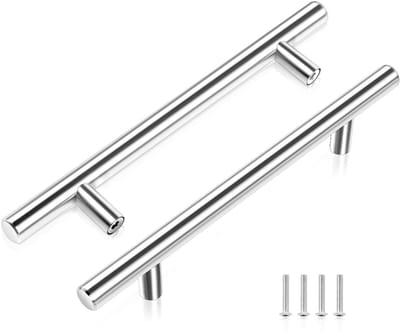 Dailygoods- Keukenhandgrepen RVS - 2 Stuks - Brushed Afwerking - 128 mm Boorgatafstand - Makkelijk te Installeren - Antivingerafdruk - Deurgrepen