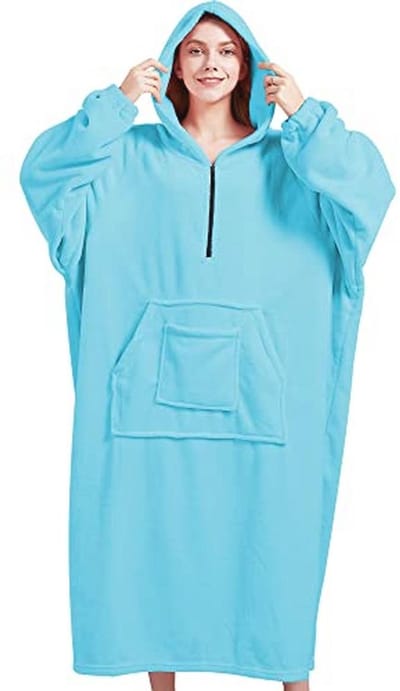 Oversized Sherpa Deken met Mouwen – Super Zachte en Warme Hoodie Deken voor Dames en Heren