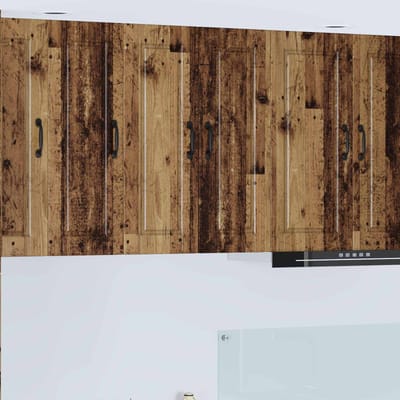vidaXL - Wandkast - PORTO - Oudhout - 30 - x - 31 - x - 80 - cm - Bewerkt - hout