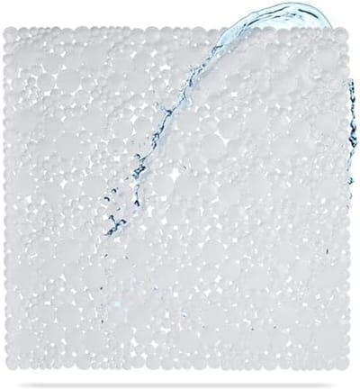 PromoHome Vierkante Douchemat met Antislip - Waterdruppel Design - 53x53 cm