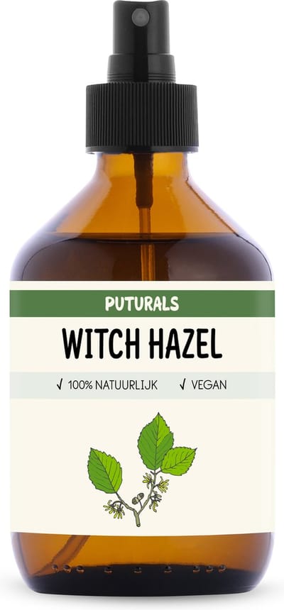 Puturals Witch Hazel 100% Natuurlijk - 300ml - Hamameliswater of Toverhazelaar voor Huid en Gezicht - Zonder Alcohol - Puur en Vegan