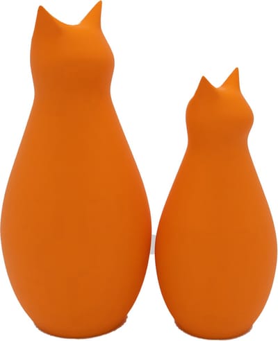 Mimi - Oranje - 20CM - 3D geprinte vaas - Geschikt voor kunst en droogbloemen