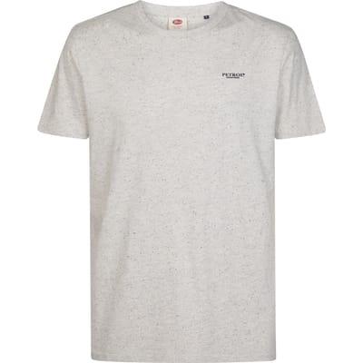 Petrol Industries - Heren Gemêleerd jersey T-shirt irving - Wit - Maat XL