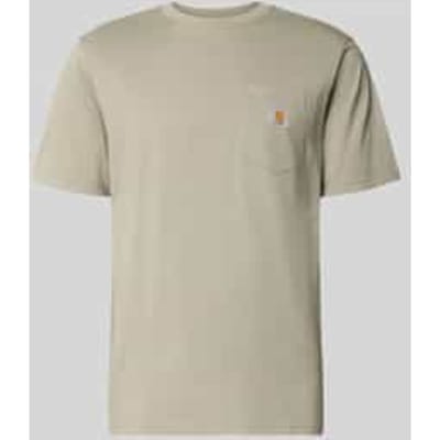 regular fit T-shirt met borstzak