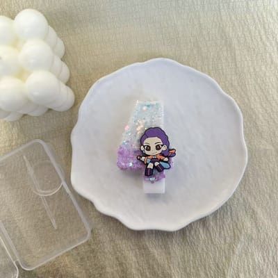 Mooie kpop demonenjacht thema creatieve verjaardagskaarsen 1-9 DIY creatieve verjaardagskaarsen voor kinderfeestjes gray