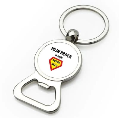 Akyol - mijn broer is mijn superheld flesopener - Broer - super broer - verjaardag - cadeautje voor broer - broer artikelen - kado - geschenk - 9 bij 3 cm