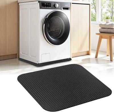 Dubbelzijdige wasmachine-onderlegger 60 x 60 cm, antislip en wasbaar, multifunctionele beschermmat voor keuken en badkamer