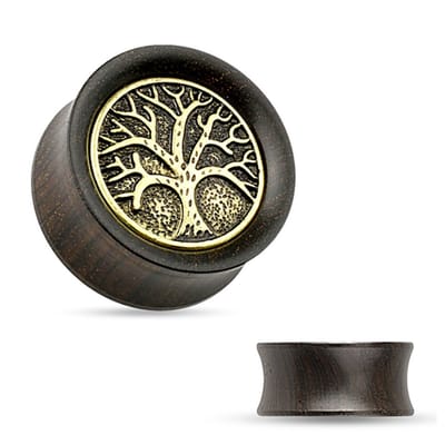 8 mm Double-flared plug tree of life ©LMPiercings