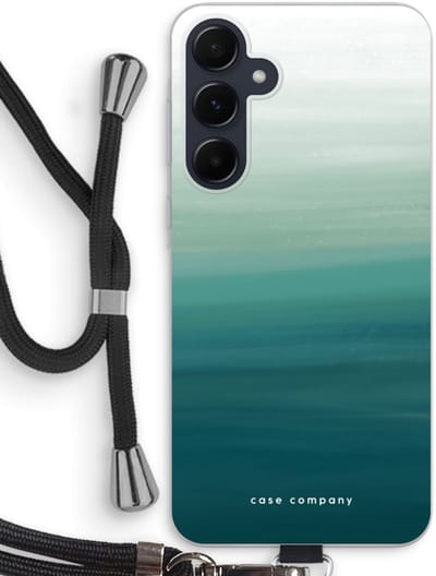 Case Company® - Hoesje met koord geschikt voor Samsung Galaxy A55 hoesje met Koord - Ocean - Telefoonhoesje met Zwart Koord - Bescherming aan alle Kanten en Over de Schermrand