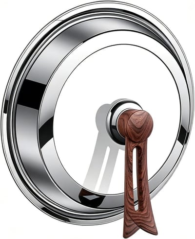 Glazen Deksel - Pannen Deksel - Koken en Stoven - Hittebestendig Handvat - 34 cm - Zilver