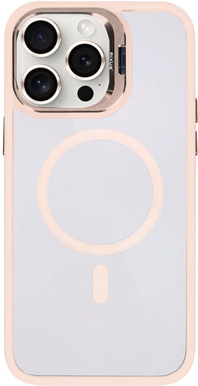 Rixus Classic 03 Case With MagSafe For Apple iPhone 13 Pro Light Pink