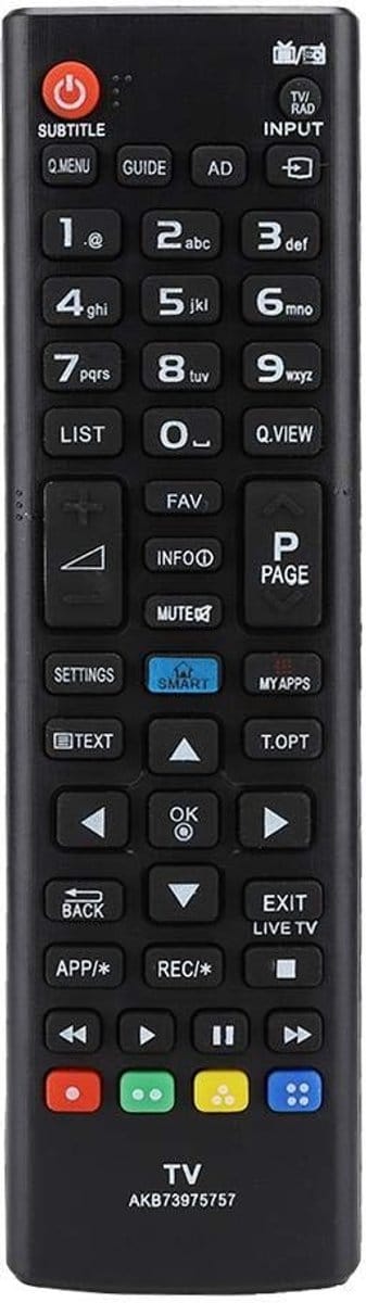 Dailygoody - Vervangende afstandsbediening - Ergonomisch ontwerp - Standaard kleur - Voor LG TV's - Geschikt voor diverse modellen - 8 meter bereik