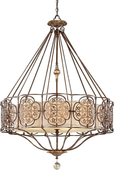 Feiss LED Kroonluchter | 4X E27 Max 60W | Dimbaar | British Bronze/Oxidized Bronze