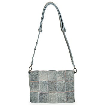 Desigual Schoudertas Yoko Denim Dortmund Across Body Bag Denim Raw Blauwgrijs