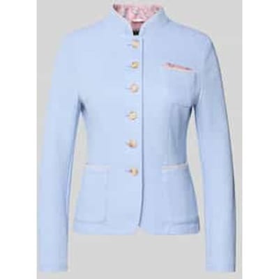Blazer met opstaande kraag en borstzak