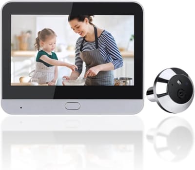 Digitaal Deurkijkgaatje - Beveiligingscamera Monitor - Huisbeveiliging Thuis - 4.3 Inch LCD Scherm - 1080p HD Video - Zwart