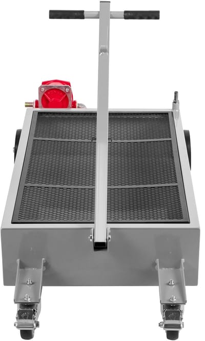 Olieaflaatbak 15 gallon, 57 l lage afvoertank. Groot vat voor auto, SUV, vrachtwagen. Inklapbaar, met pomp, slang, zwenkwielen voor olieverversing