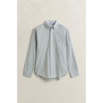 Gant Overhemd Classic Poplin Check Button-Down Herb Green / male