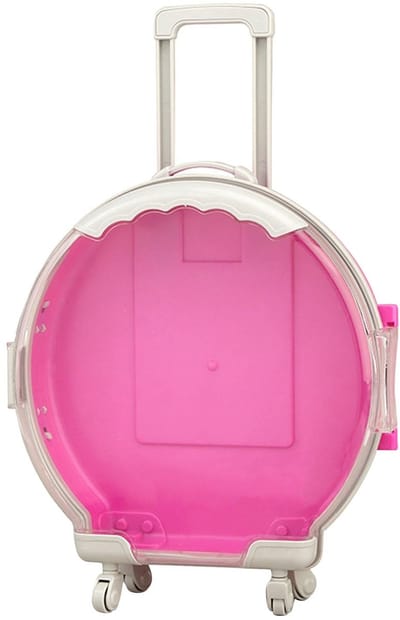 Dailygoods- Poppenkoffer Lichtroze - Speelgoed Opbergdoos - Kinder Organizer - Mini Koffer - Reis Koffer - Schattig Ontwerp - Duurzaam ABS - Speelgoedopbergdoos