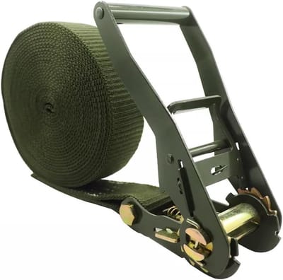 Spanbanden met ratel - Bevestigingsriemen - Lading vastzetten - Extra brede grip - 2 meter - Groen