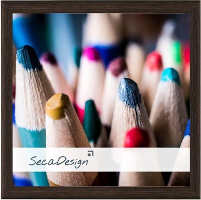SecaDesign Materia Fotolijst - Fotomaat 13x13 cm - Zwart / Bruin