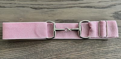 Paardrijriem - Glitter Roze - Zilver - Trensriem - Paardrij Riem - Paardrijden - Riemen