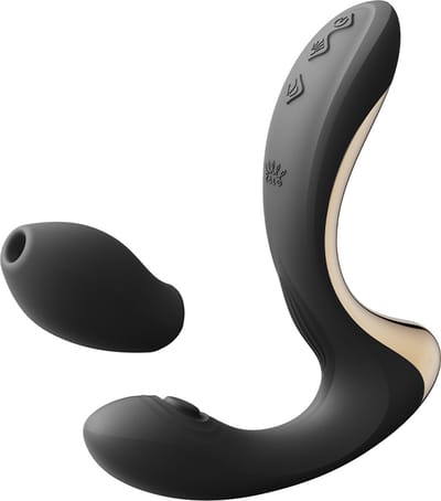 Zalo - Talis - G-Spot Pulsewave Vibrator met Zuigfunctie en Verwarmfunctie - Zwart