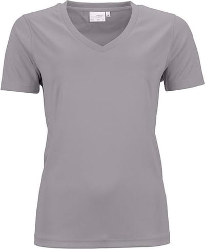 James and Nicholson Dames/dames Actief V Hals T-Shirt (Lichtgrijs Melange)
