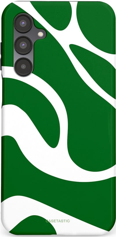 Casetastic Hoesje Geschikt voor Samsung A16 - Stijlvolle Beschermende Duo-layer Case - Groene Golven