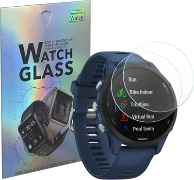 Screenprotector voor Garmin Forerunner 255 / Forerunner 255 Music (46mm) - 2 stuks Beschermglas Smartwatch van glas Transparante glazen schermbeschermfolie