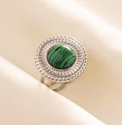 N3 Collecties Groene Turquoise Ring Rvs Zilver Kleur Charme Opening Verstelbare Ring Vrouwen