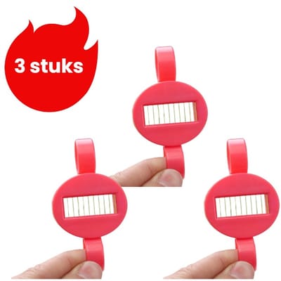 3-stuks- Bonensnijder - Geschikt voor kidneybonen en zwarte ogenbonen - Bonensnijder - Multifunctionele groentesnijder - Groot - Rood
