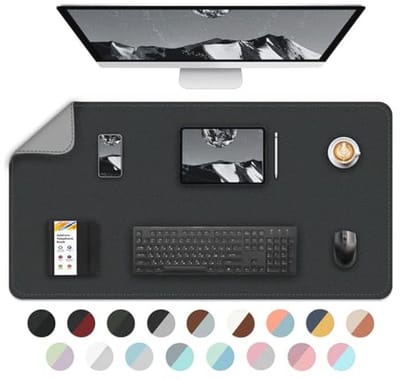 Dubbelzijdige waterdichte bureaumat | Grote muismat voor toetsenbord en laptop | 90 x 43 cm