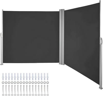 Tuinscherm deluxe - Uitschuifbaar windscherm - Schuttingpaneel terras - Scheidingswand uittrekbaar - Terras Rolgordijn - 180 x 600 cm Formaat