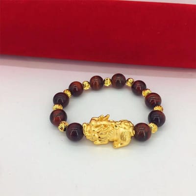 Simulatie Zandgoud Pixiu Armband Vrouwelijk Geluk Euro Verguld Sieraden Natuurlijke Groene Agaat Zandgouden Armband