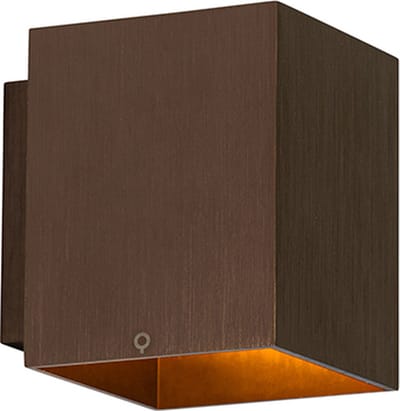 QAZQA sola - Moderne Wandlamp voor binnen - 1 lichts - D 10 cm - Brons - Woonkamer | Slaapkamer | Keuken