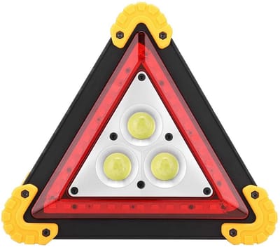 Autowaarschuwingslampje - 5W - Krachtige zaklamp - Knipperend LED-storingssignaal - Waarschuwingsdriehoek - Rood veiligheidswaarschuwingssymbool - LED-autonoodverlichting - Oplaadbare draagbare statief - Oranje