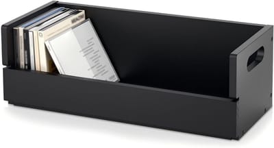 Houten CD Opbergdoos - CD Houder Plank - Muziek Collectie Opslag - Magnetische Klap - 36 CD's - Zwart